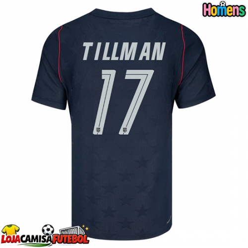 Camisa de Futebol Estados Unidos Malik Tillman #17 Equipamento Secundário Mundo 2026 Manga Curta